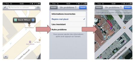 iPhone - Plan - Yelp - iOs - Modifications des POI