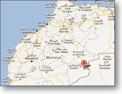 Carnets de voyages - Maroc 2011 - Merzouga - Map