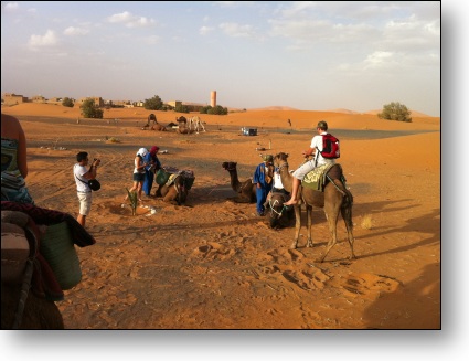 Carnets de voyages - Maroc 2011 - Merzouga Grimpette Dromadaires