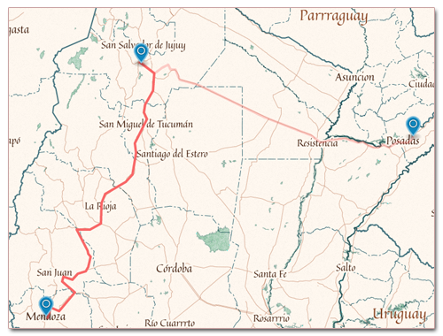 Route Salta - Mendoza