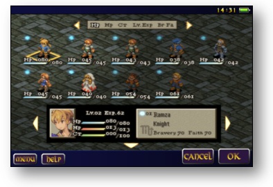 Final Fantasy Tactics iPhone -Team
