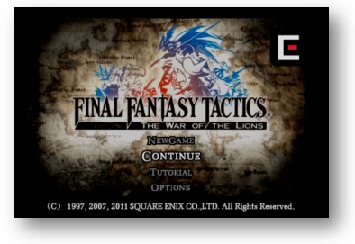 Final Fantasy Tactics iPhone - Title